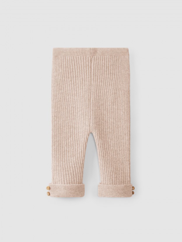 Knitted cashmere/merino pants