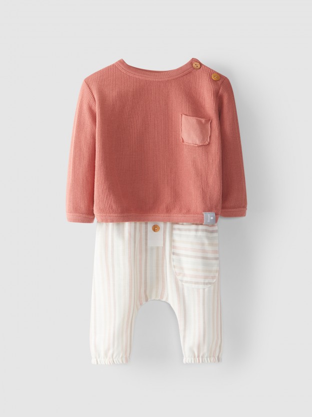 Striped sweater and pants set