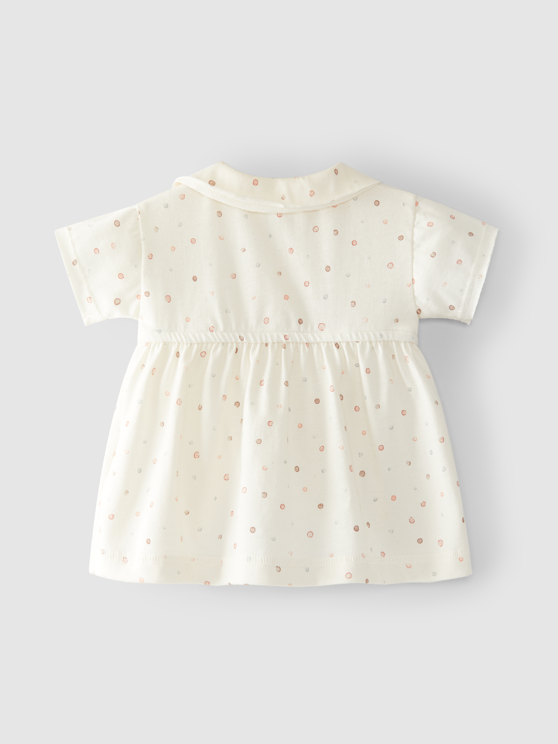 Vestido pintas gola redonda