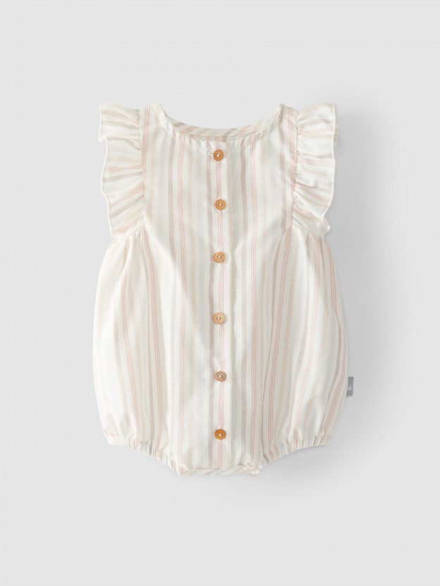 Striped shortie with ruffle