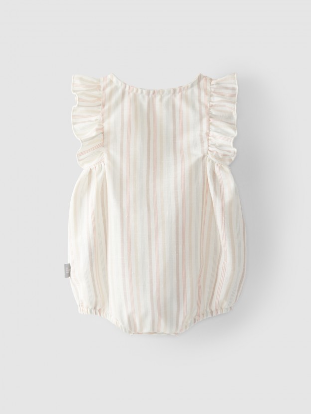 Striped shortie with ruffle