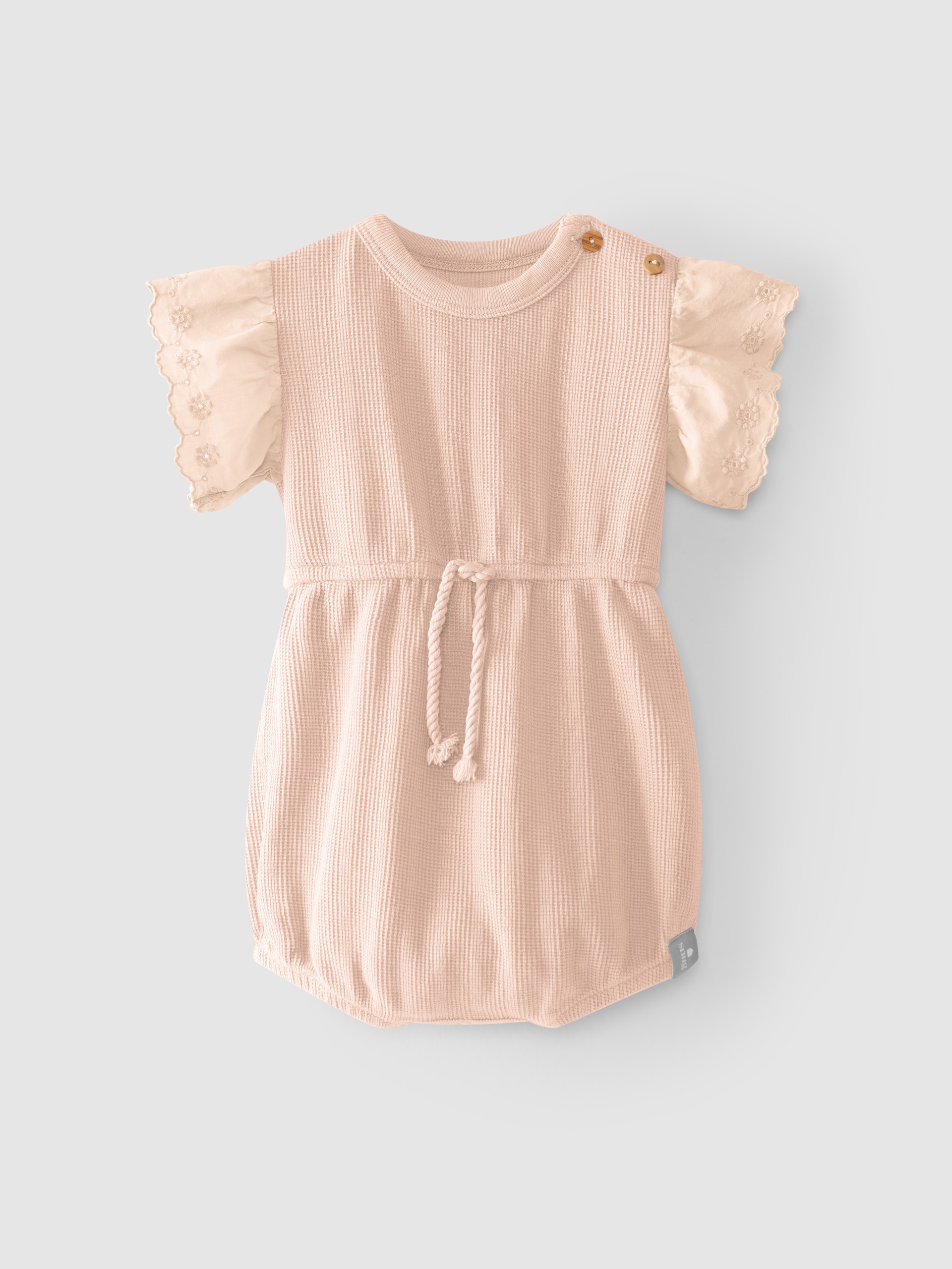 Bombacho mangas de volante bordado