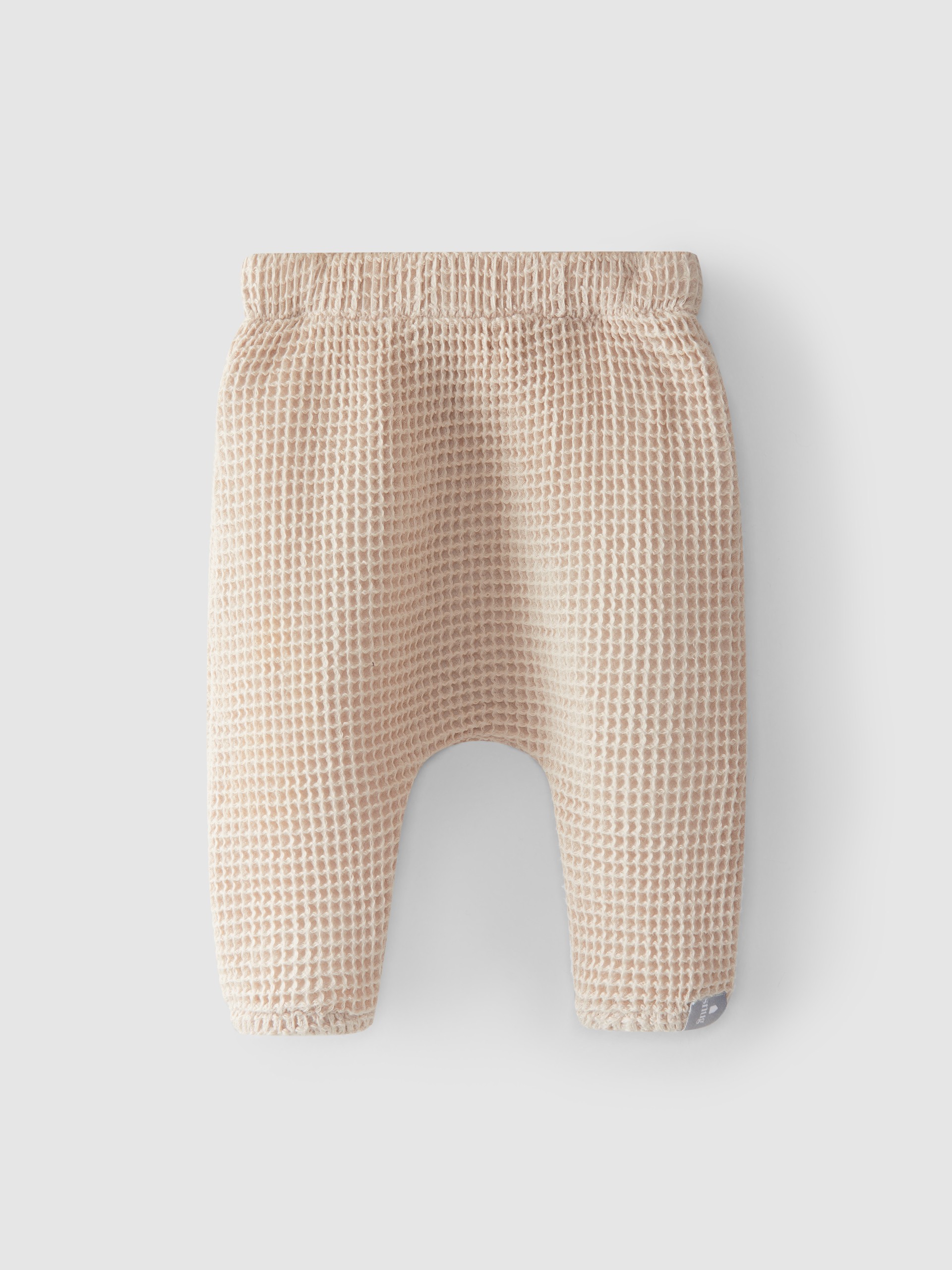 Calças pull-up tecido waffle