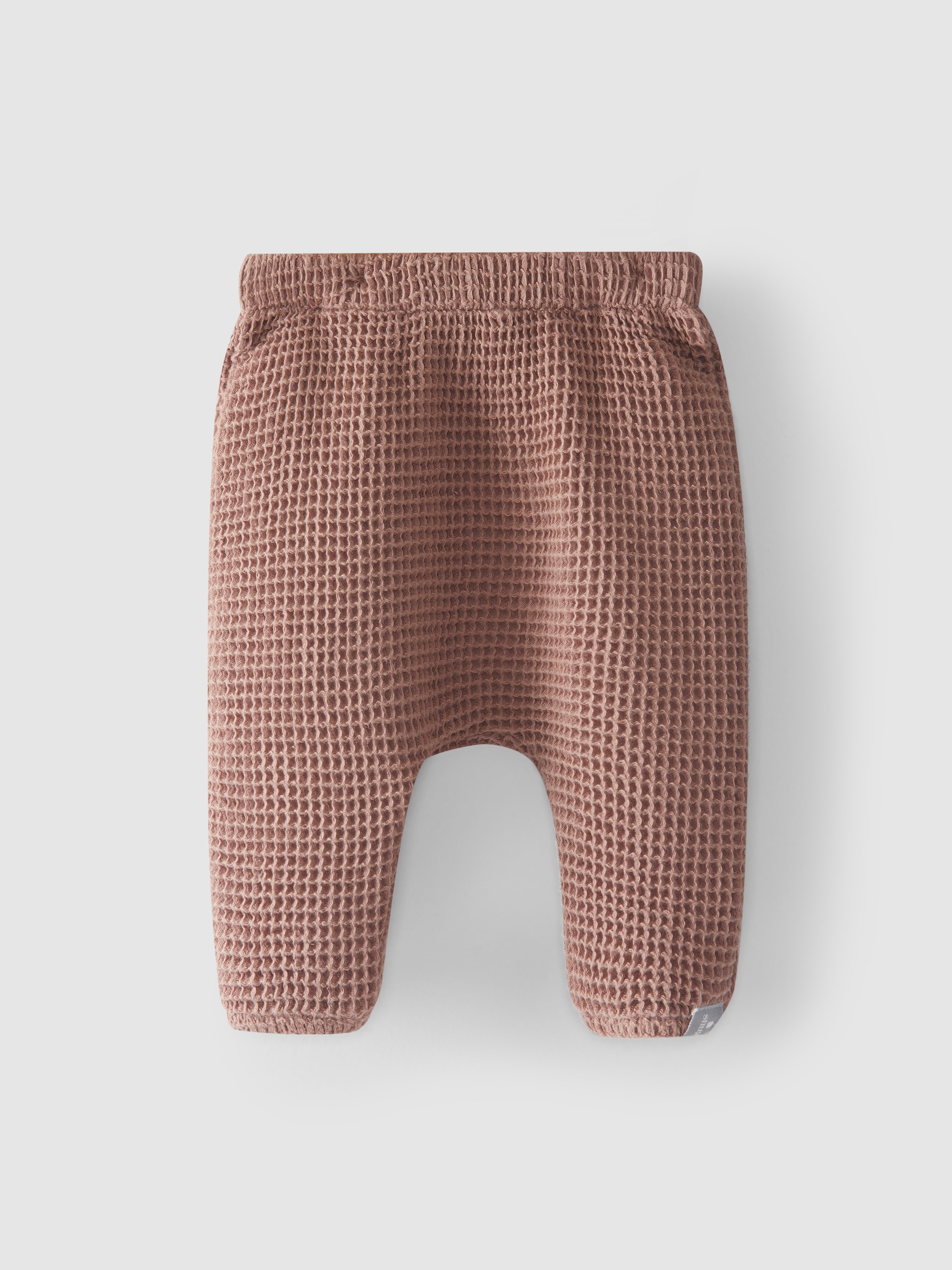 Calças pull-up tecido waffle