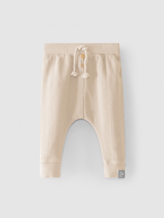 Pants cotton textured