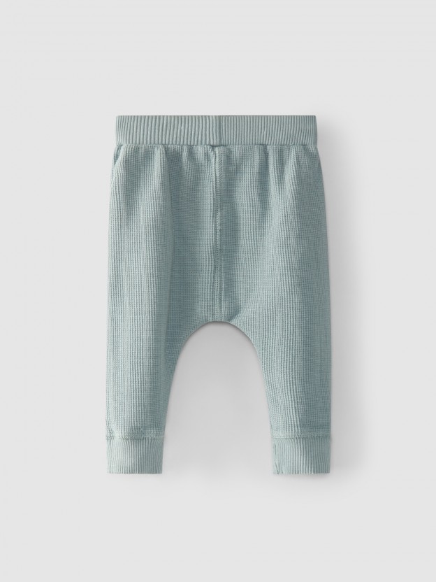 Pants cotton textured