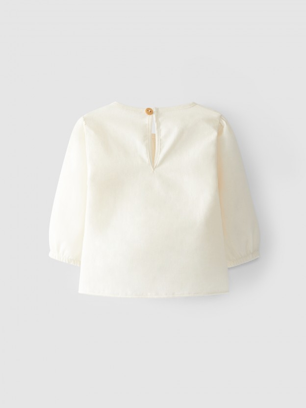 Blusa manga comprida algodão orgânico