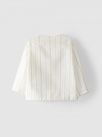 Camisa com bolso riscas Camisa com bolso riscas