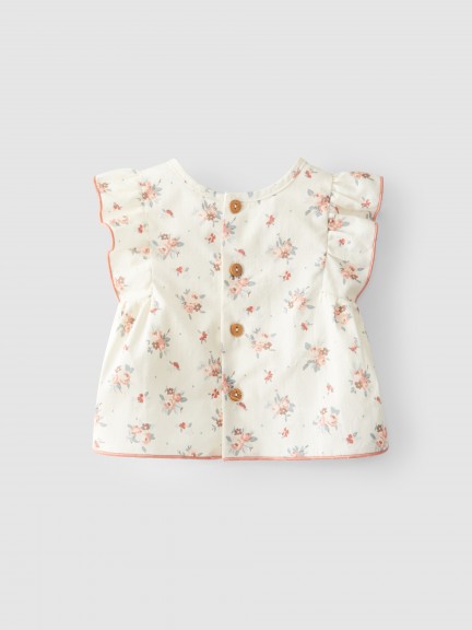 Blusa algodão orgânico flores Blusa algodão orgânico flores
