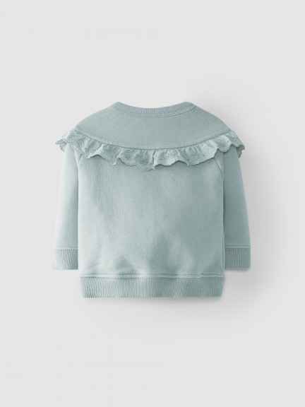 Sweater in plush with ruffle Sweater in plush with ruffle