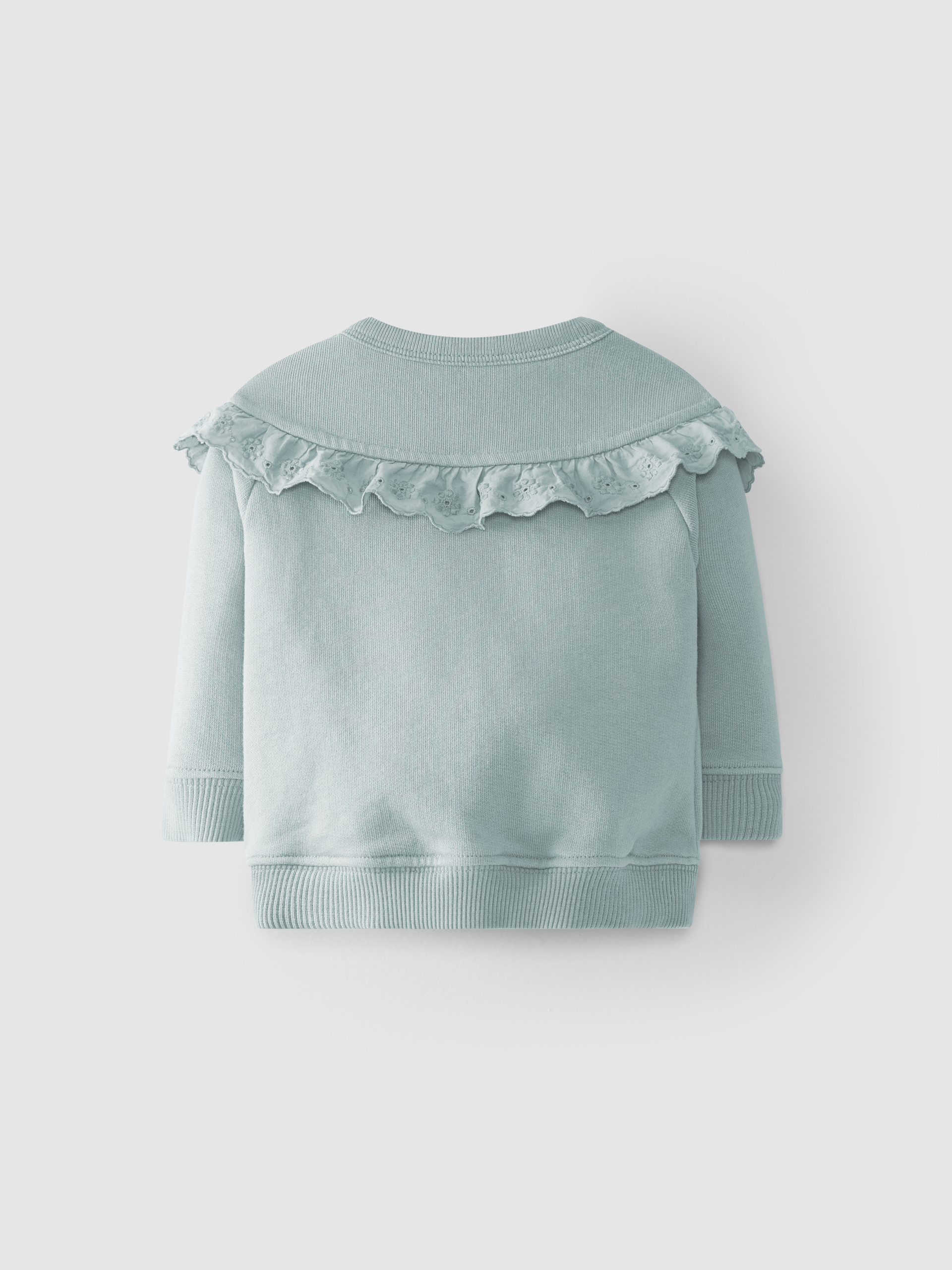 Sweater in plush with ruffle