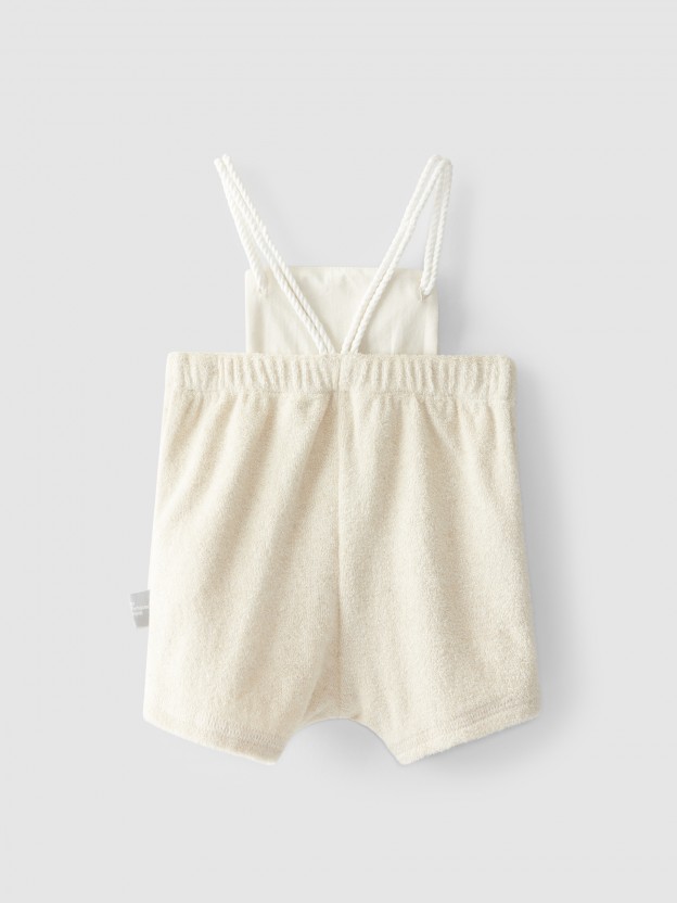 Dungaree shorts with straps