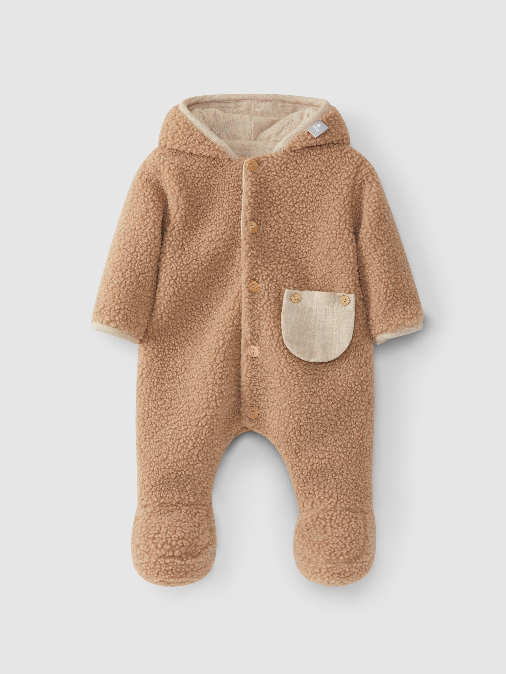 Fato de aquecimento de pelo com capuz