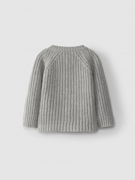 Abrigo de punto cuello redondo Abrigo de punto cuello redondo