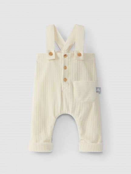 Dungarees in ribbed velvet jersey