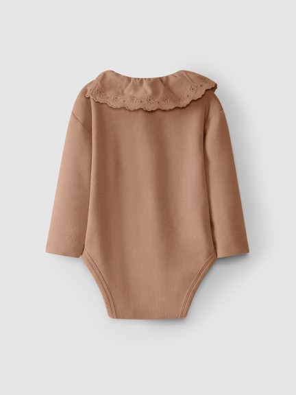 Body com gola bordado inglês Body com gola bordado inglês