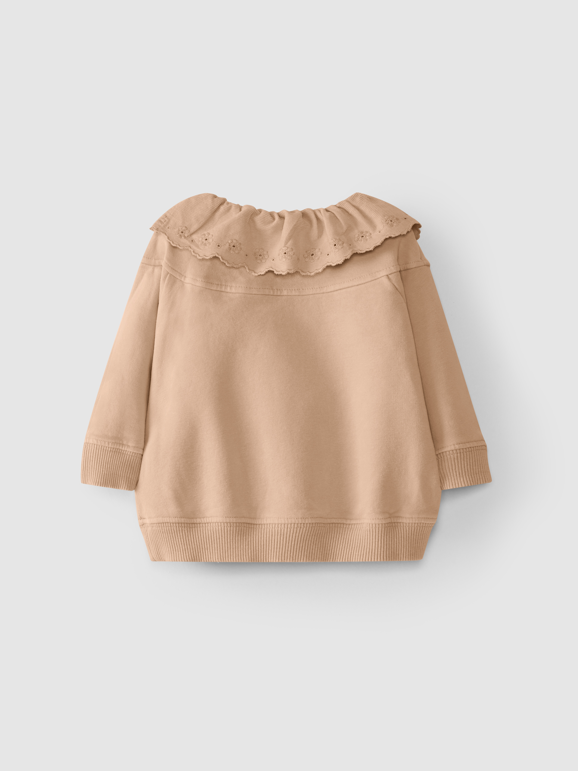 Jersey de felpa con bordado inglés