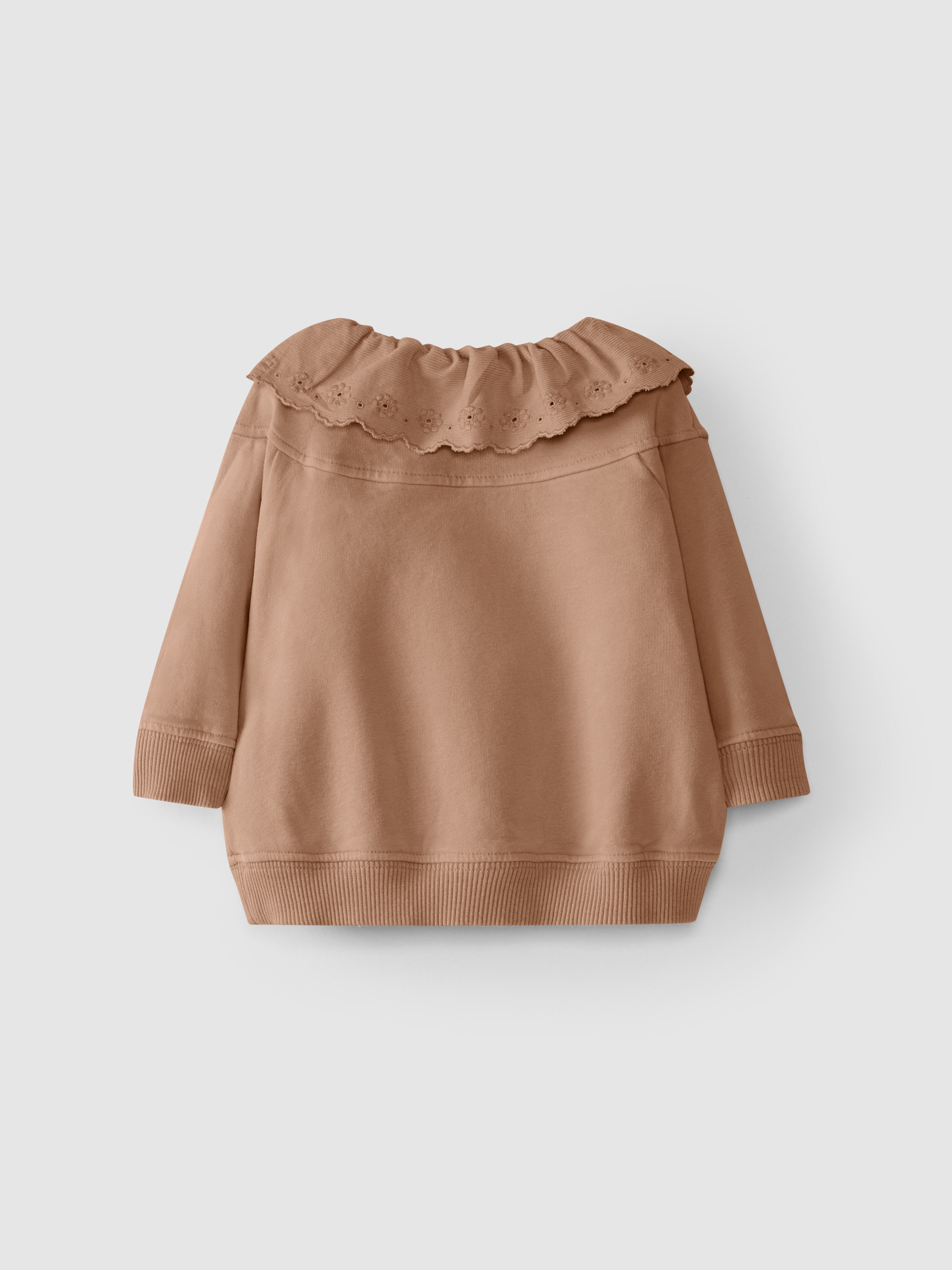 Jersey de felpa con bordado inglés