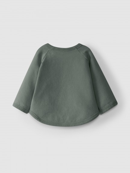 Camisola em felpa com gaze dupla Camisola em felpa com gaze dupla