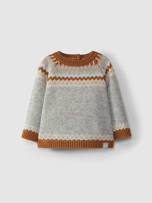 Jacquard knitted jumper