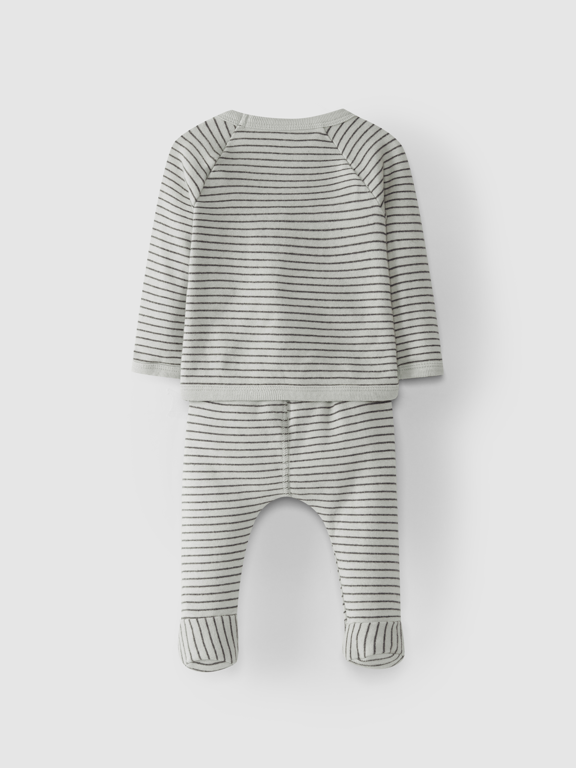 Cotton jersey sweater and pants set printed