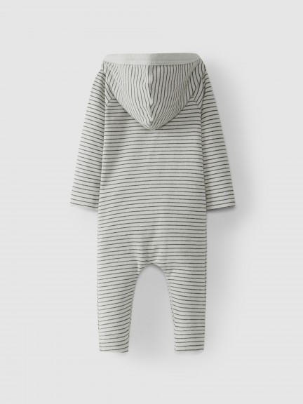 Romper printed with hood organic cotton Romper printed with hood organic cotton