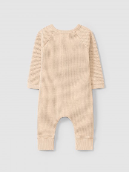 Waffle weave romper with pocket Waffle weave romper with pocket