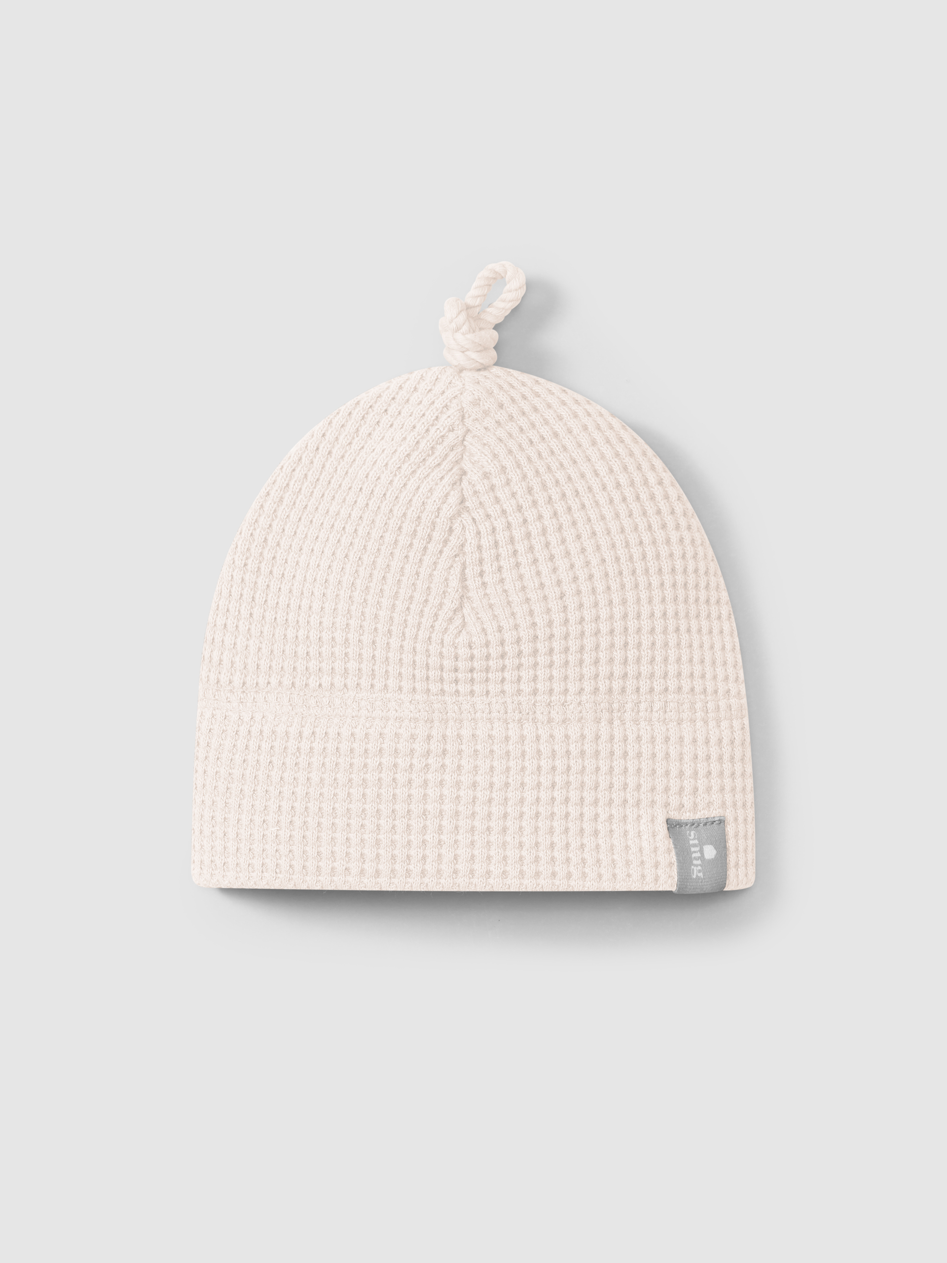 Gorro malha waffle com nó