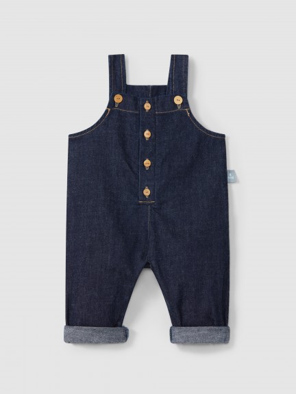 Organic cotton denim dungarees