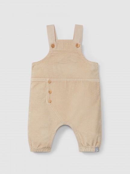 Organic cotton velvet dungarees