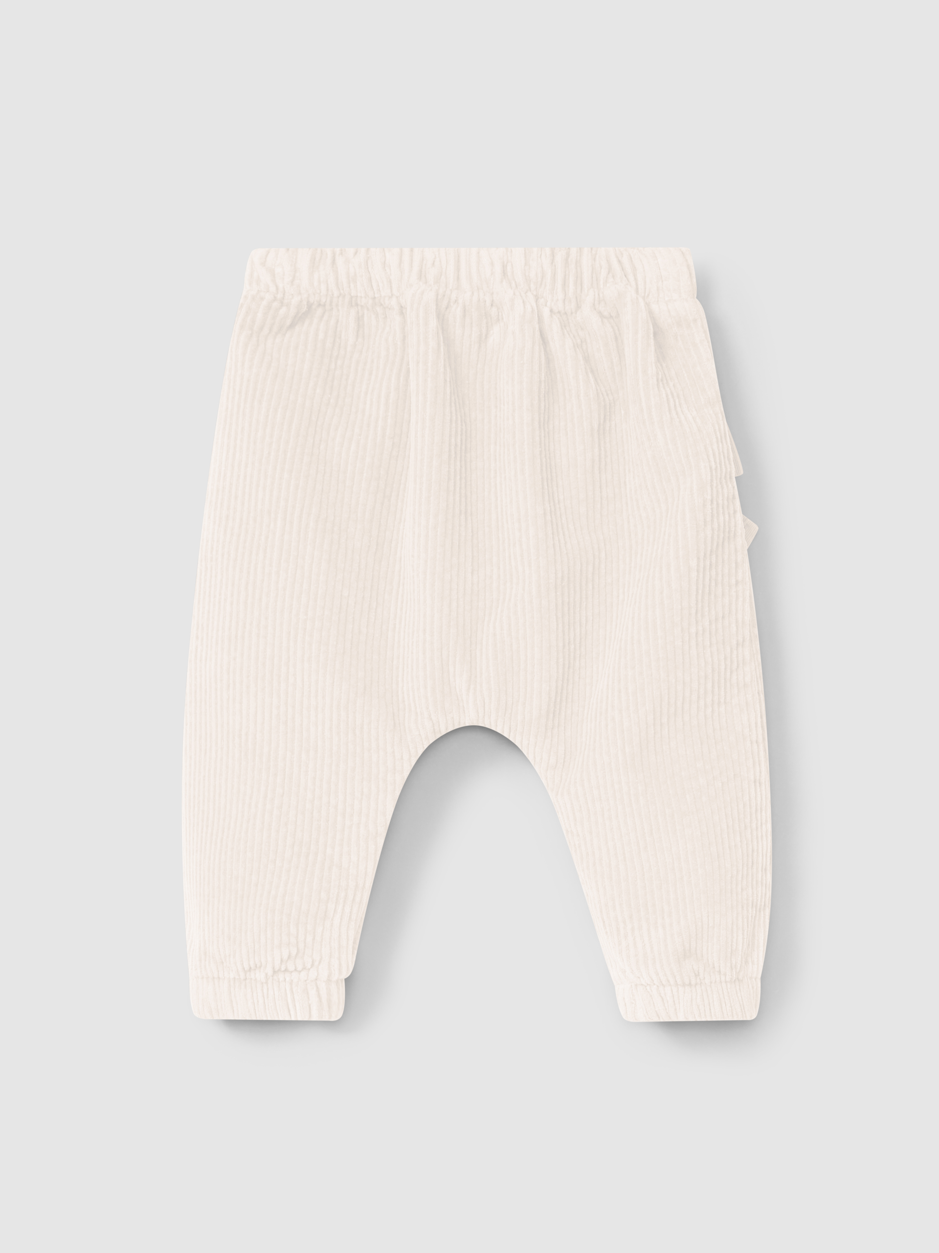 Pantalón pull-up con lazo en terciopelo de algodón orgánico