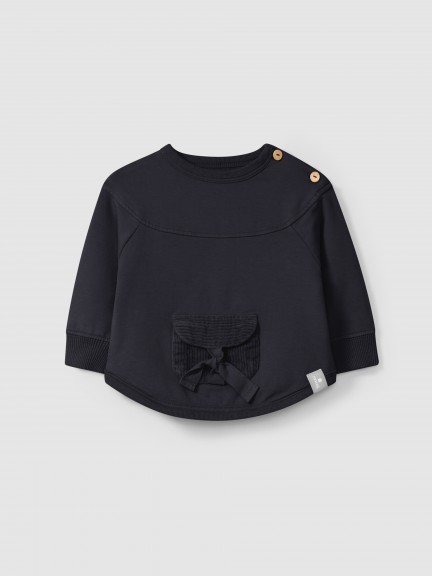 Plush sweatshirt with pocket