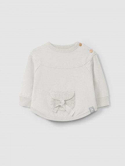 Plush sweatshirt with pocket