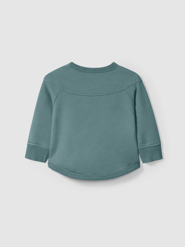 Plush sweatshirt with pocket