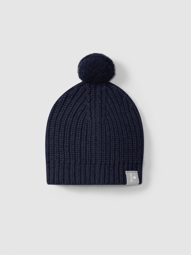 Gorro tricotado pom-pom