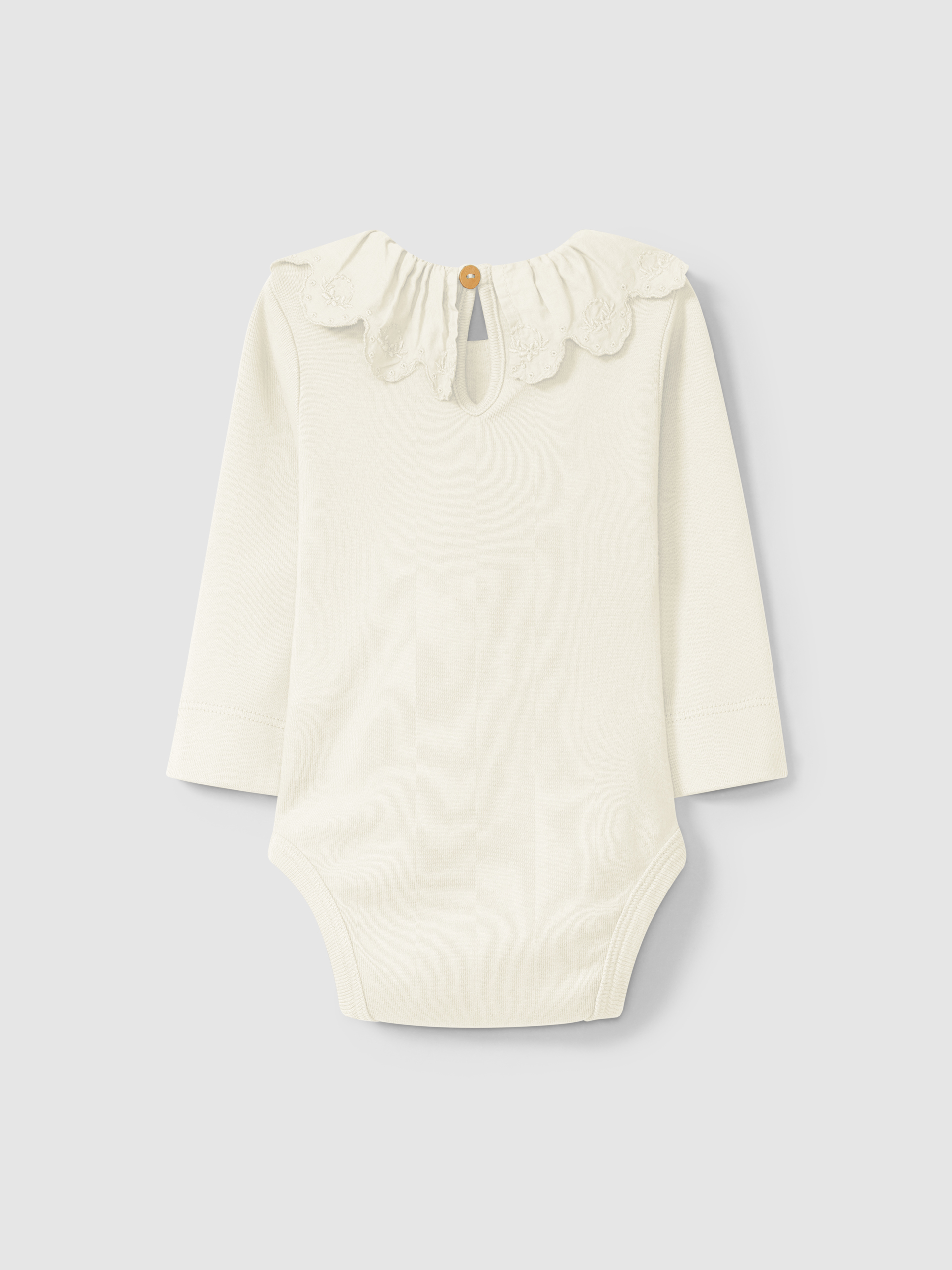 Body gola de folho bordado inglês