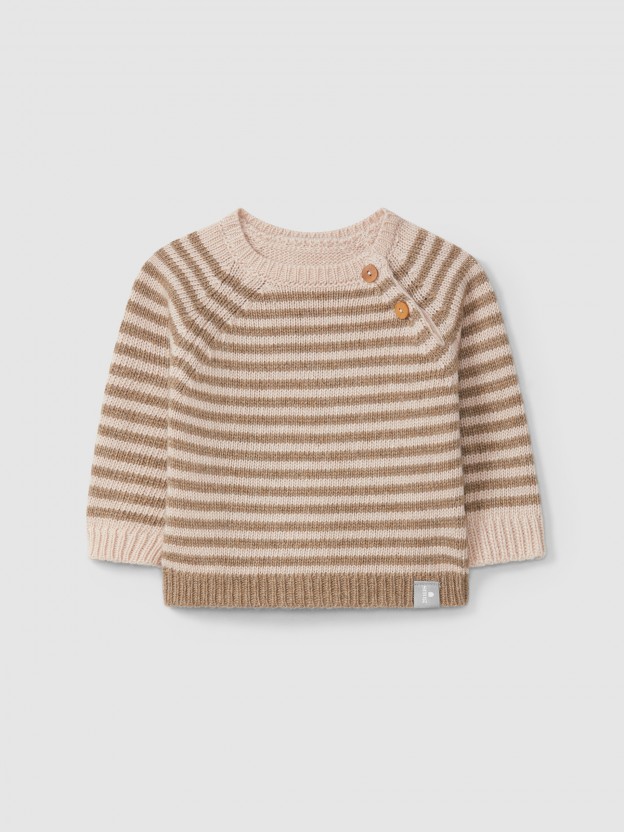 Striped knitted jumper