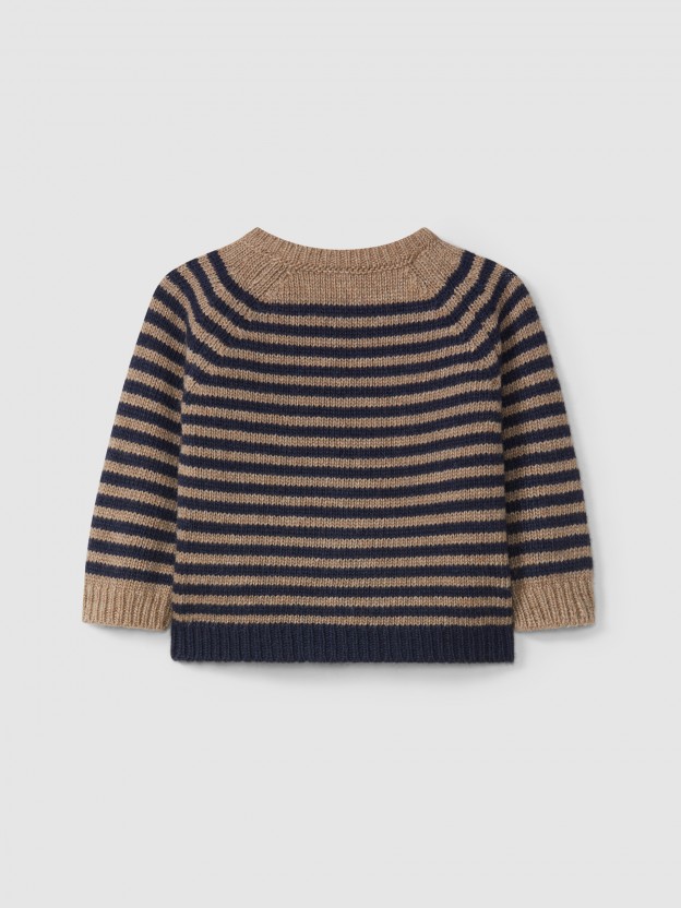 Striped knitted jumper