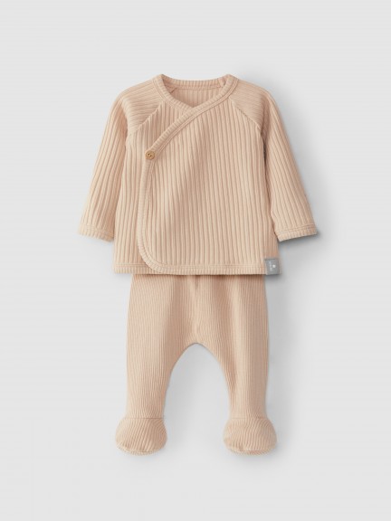Two-piece ribbed jersey set