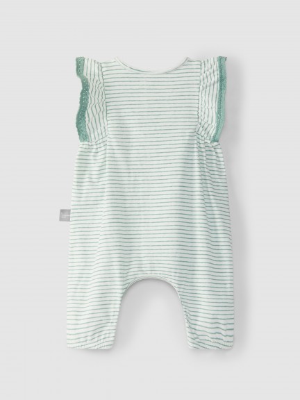 Mono de rayas con mangas de volantes Mono de rayas con mangas de volantes