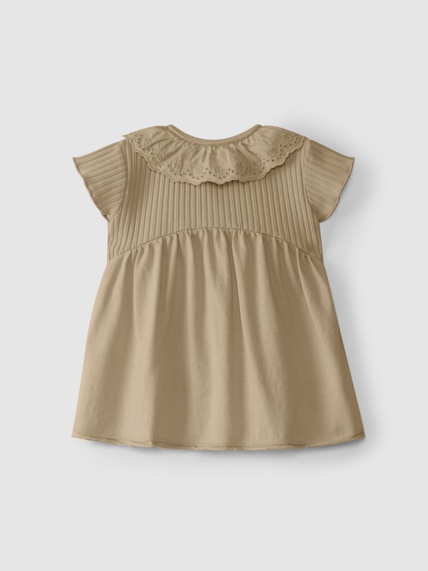Dress English embroidery collar