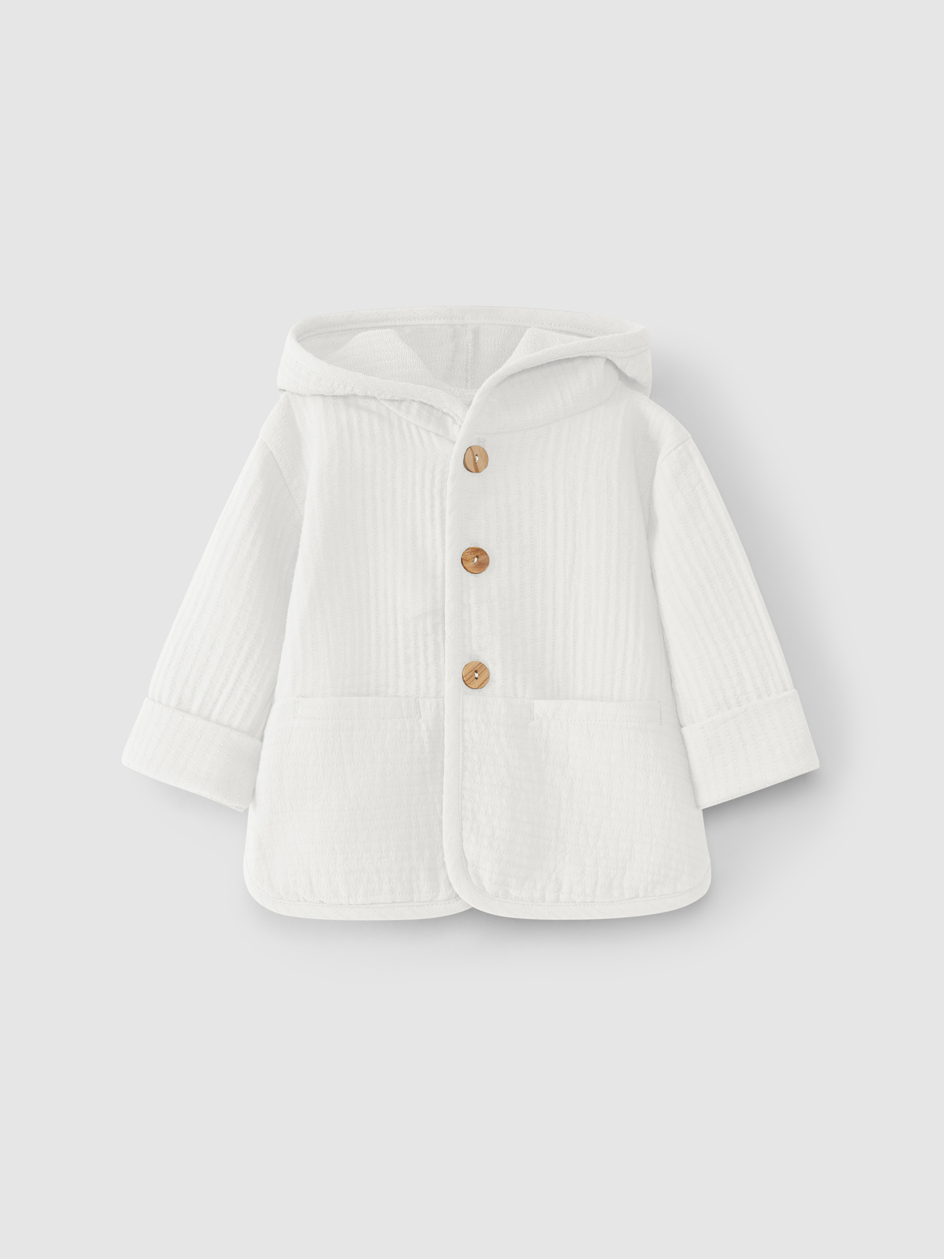 Casaco liso com capuz