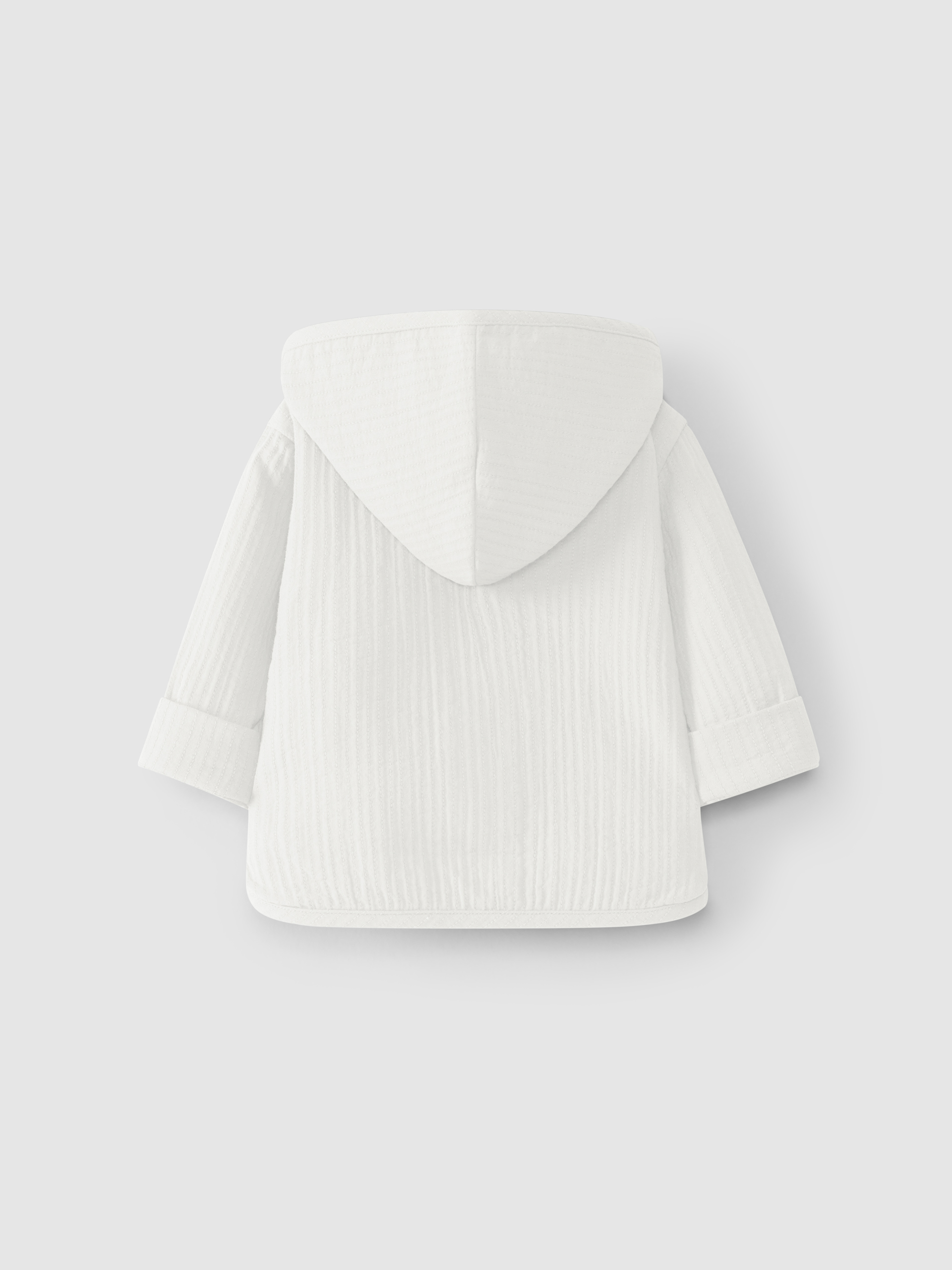 Abrigo liso con capucha