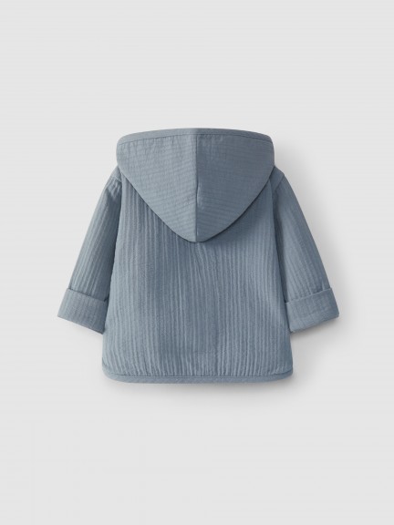 Casaco liso com capuz Casaco liso com capuz