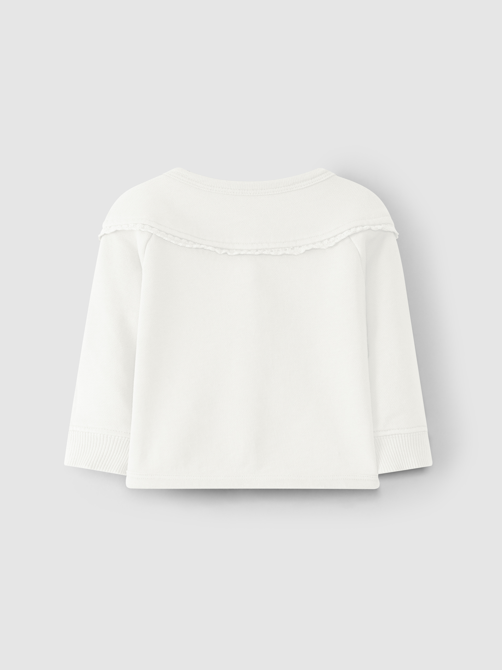 Casaco em felpa renda de croché