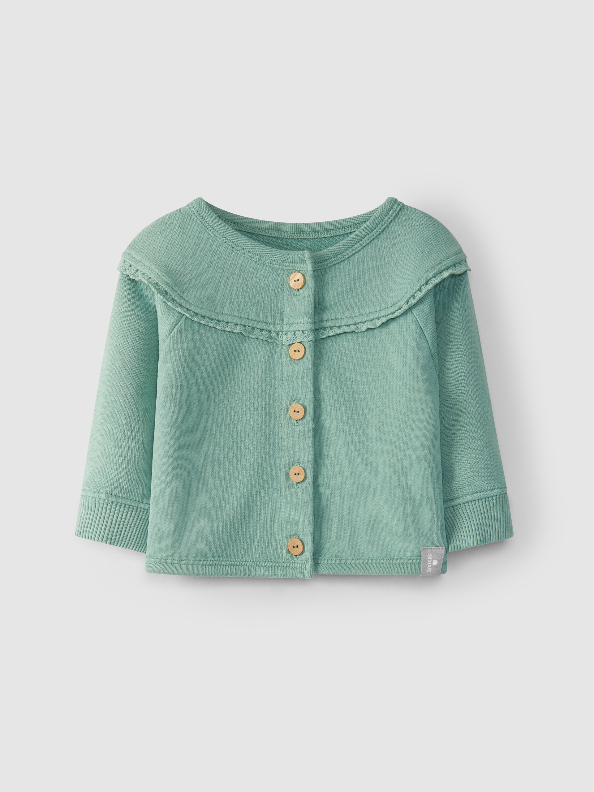 Casaco em felpa renda de croché