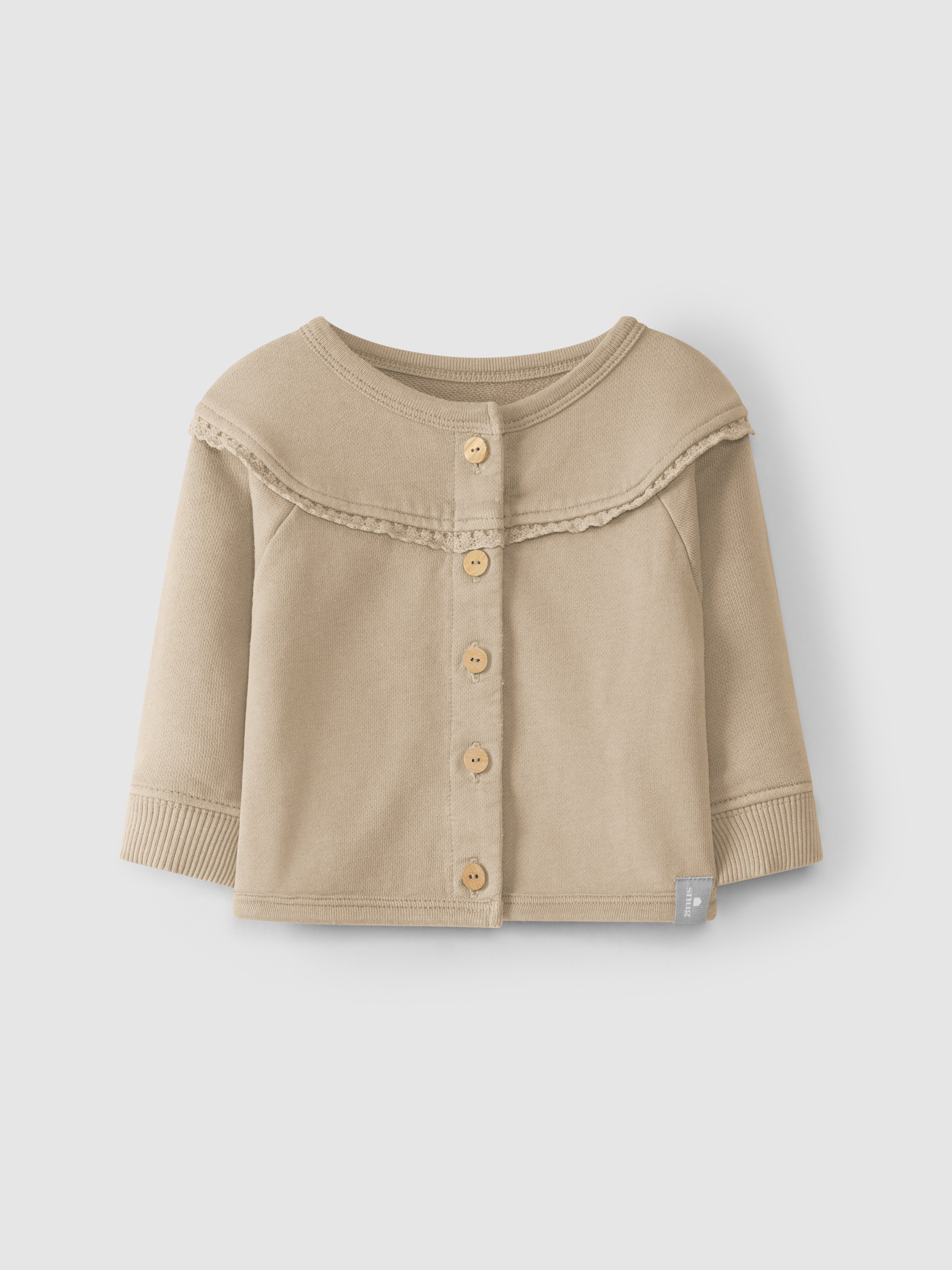 Casaco em felpa renda de croché