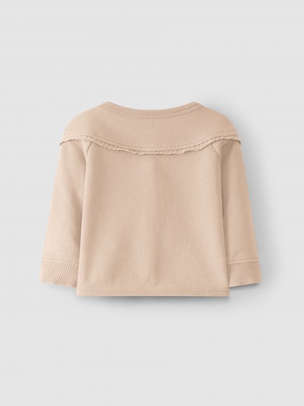 Casaco em felpa renda de croché Casaco em felpa renda de croché