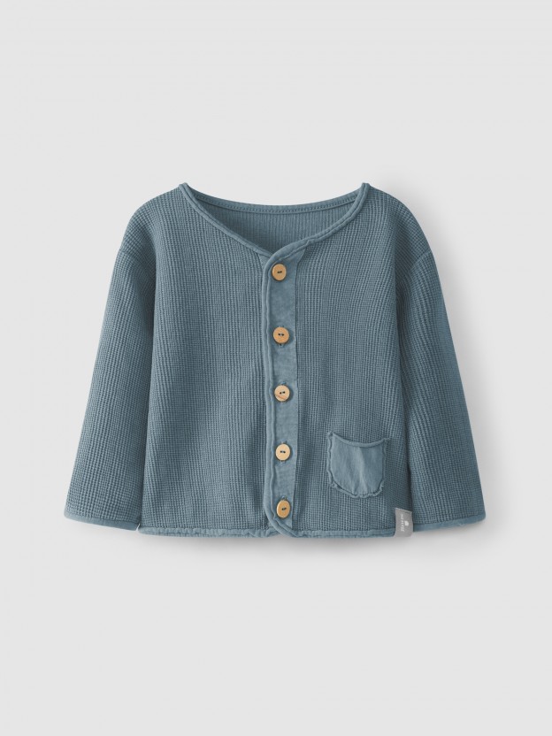 Waffle weave jacket