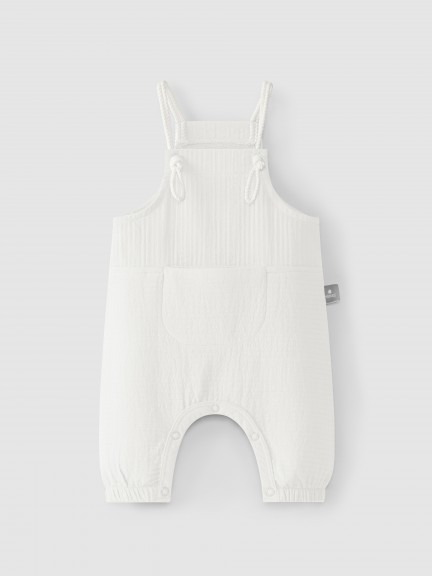 Plain dungarees with pocket